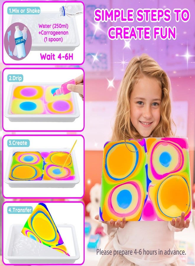 MOMUSE Marbling Paint Art Kit for Kids with Dual Trays, Passed Toxicology, Metallic Gold Water Marble Painting Kit, Creative Arts Crafts Kits for Kids Girls & Boys Ages 6 7 8 9 10, Birthday Gifts - Image 5